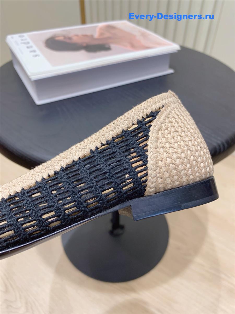 Ch**el cc raffia ballet flats