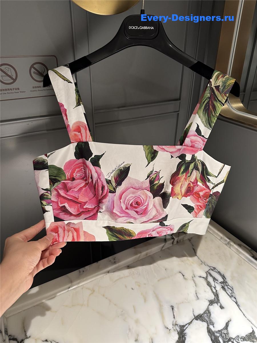 Dolce & Gabbana Tweed Crop Top