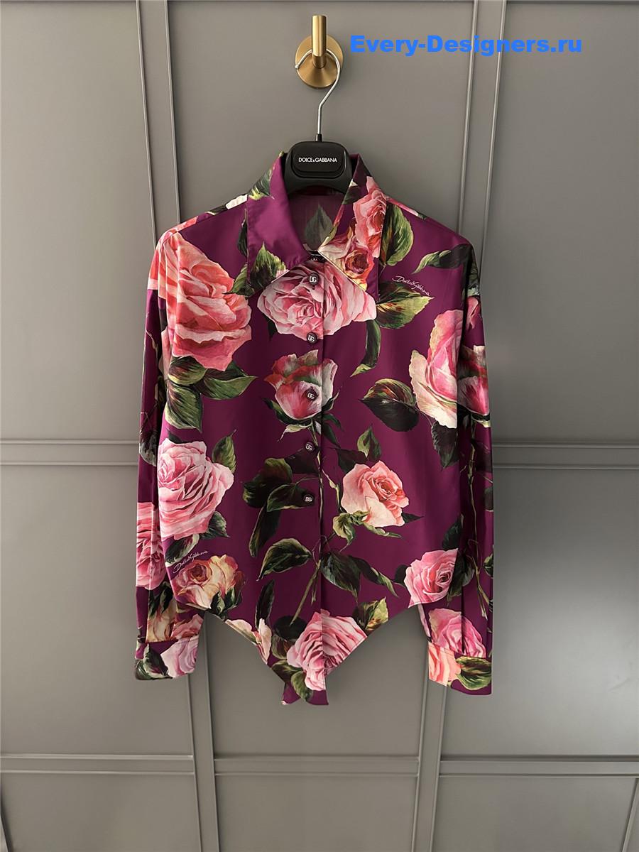 Dolce & Gabbana Rose Print Playsuit