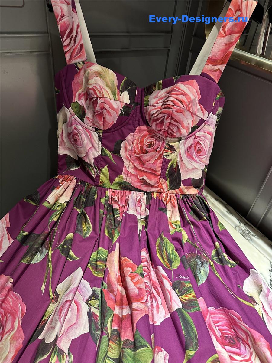 Dolce & Gabbana Floral Ruffle Dress