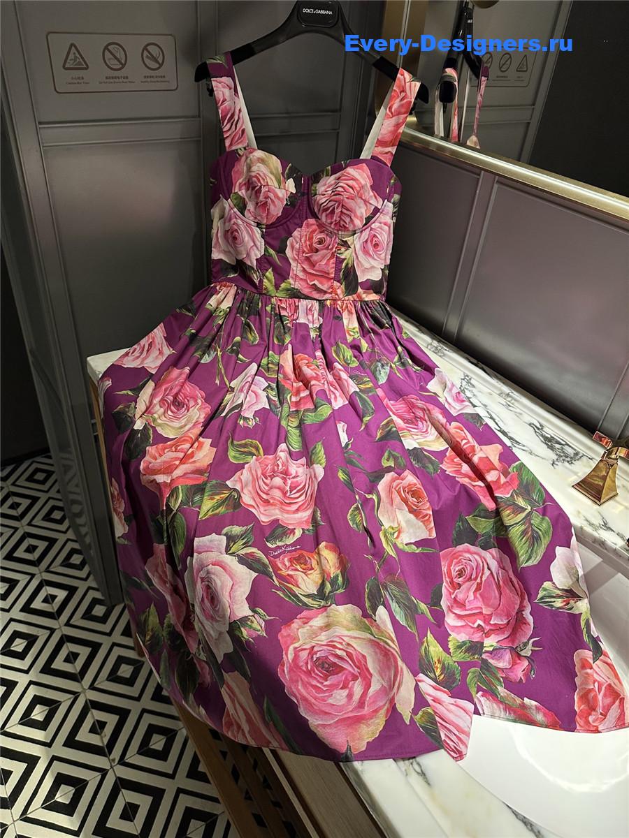 Dolce & Gabbana Floral Ruffle Dress