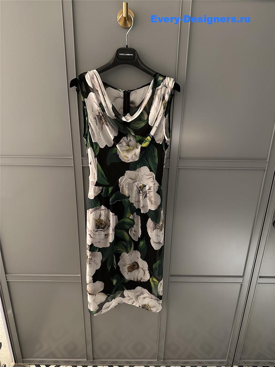 Dolce & Gabbana Floral Silk Chiffon Dress