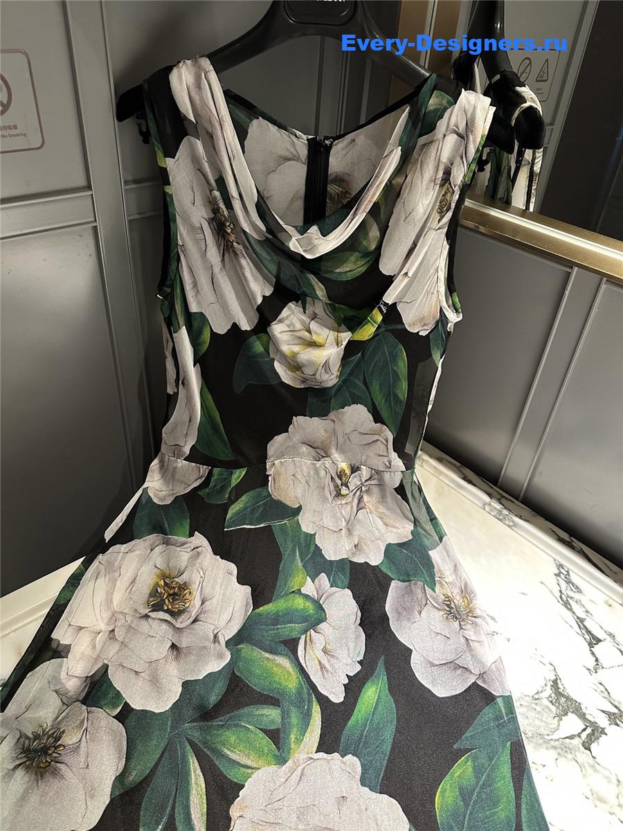 Dolce & Gabbana Floral Silk Chiffon Dress