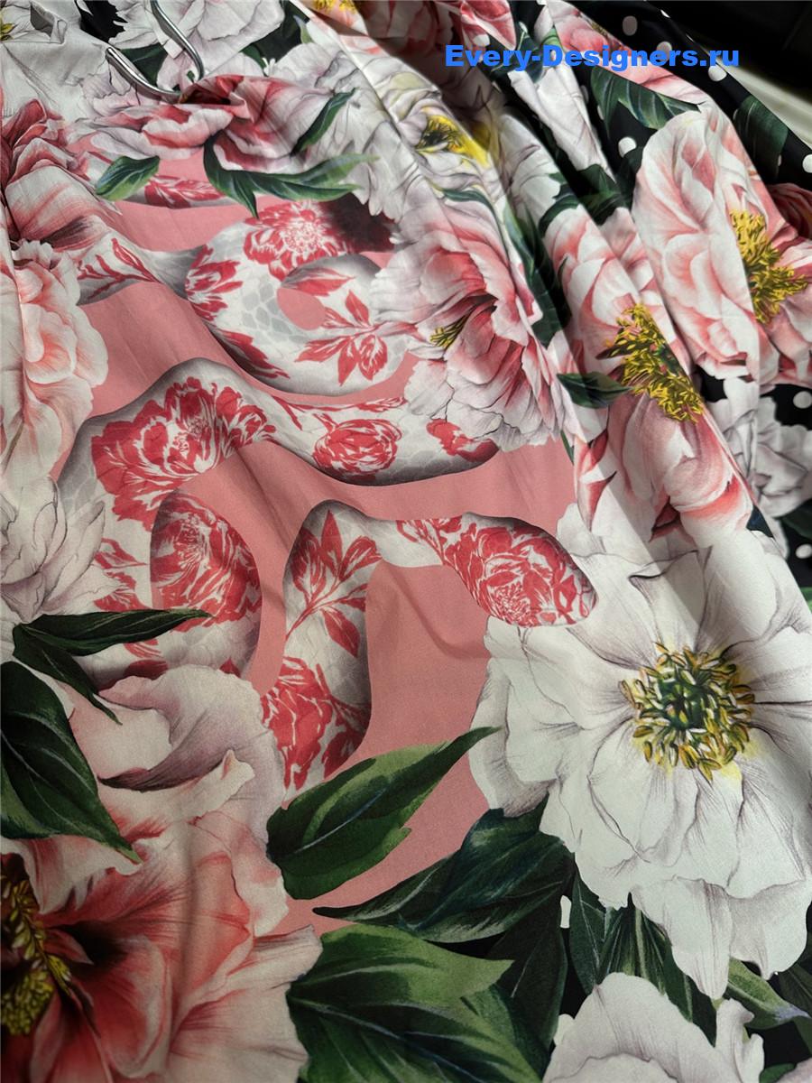 Dolce & Gabbana Printed Poplin Dress