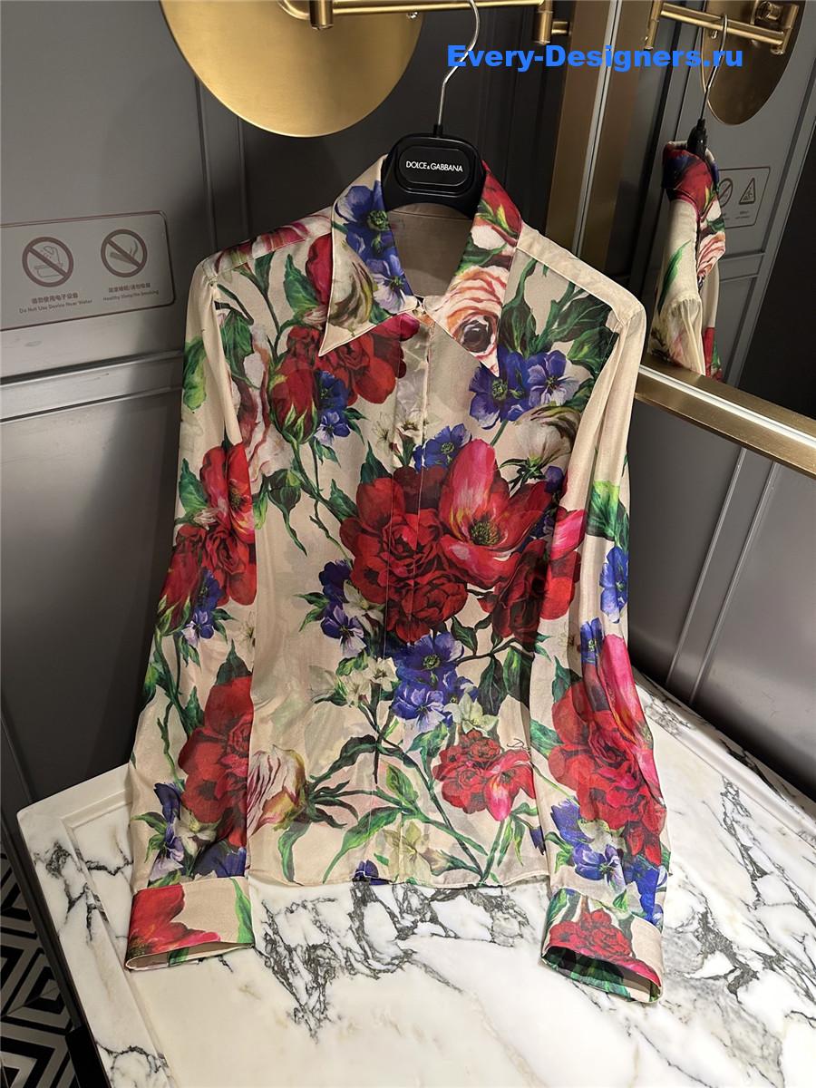 Dolce & Gabbana Floral Silk Shirt