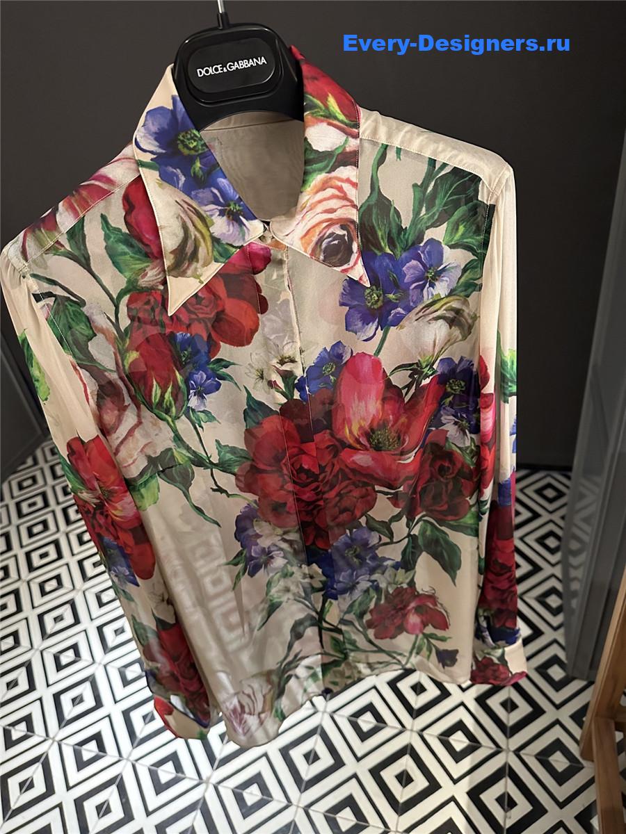 Dolce & Gabbana Floral Silk Shirt