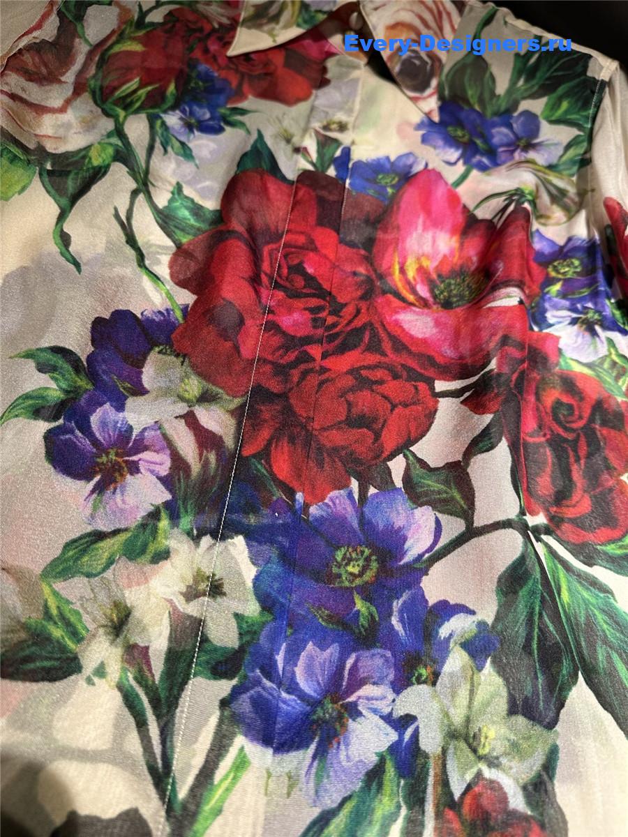Dolce & Gabbana Floral Silk Shirt