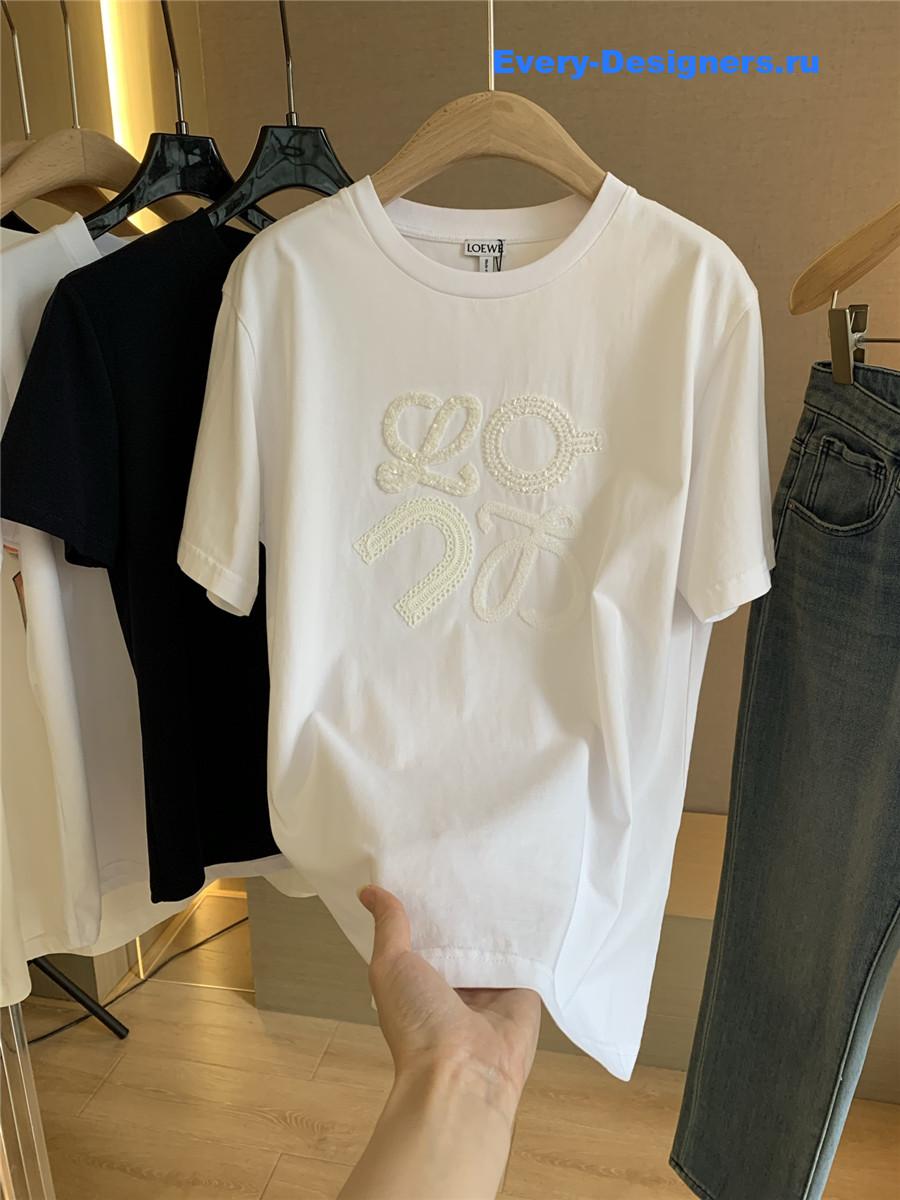 L0ew* relaxed fit white t-shirt