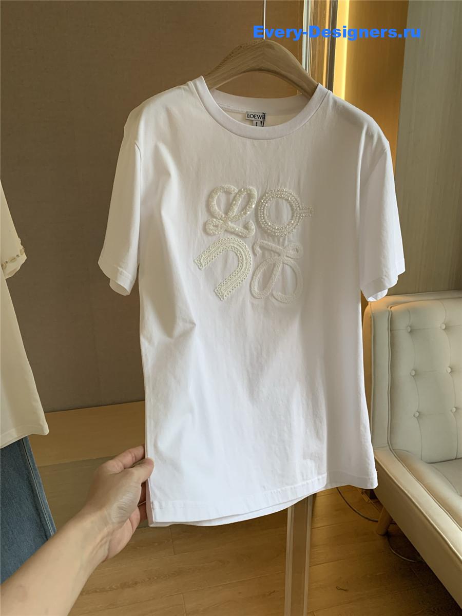 L0ew* relaxed fit white t-shirt