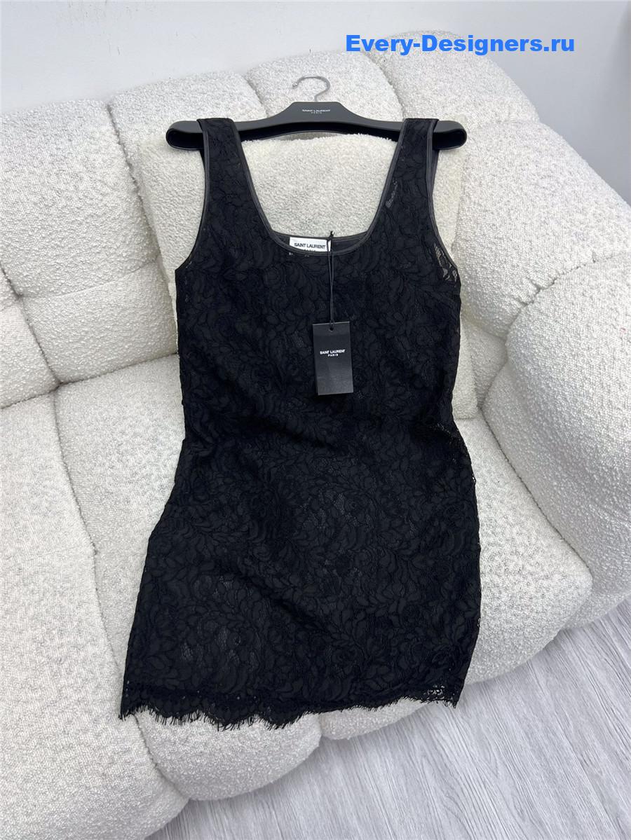 Sa1nt Lau*nt floral lace mini dress