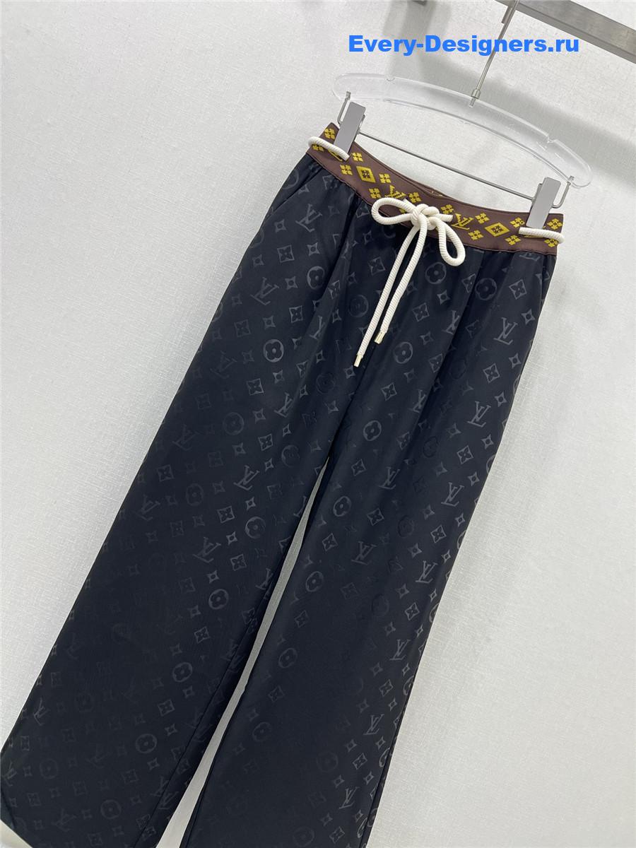 l0vis Vvtt0n monogram wide-leg trousers