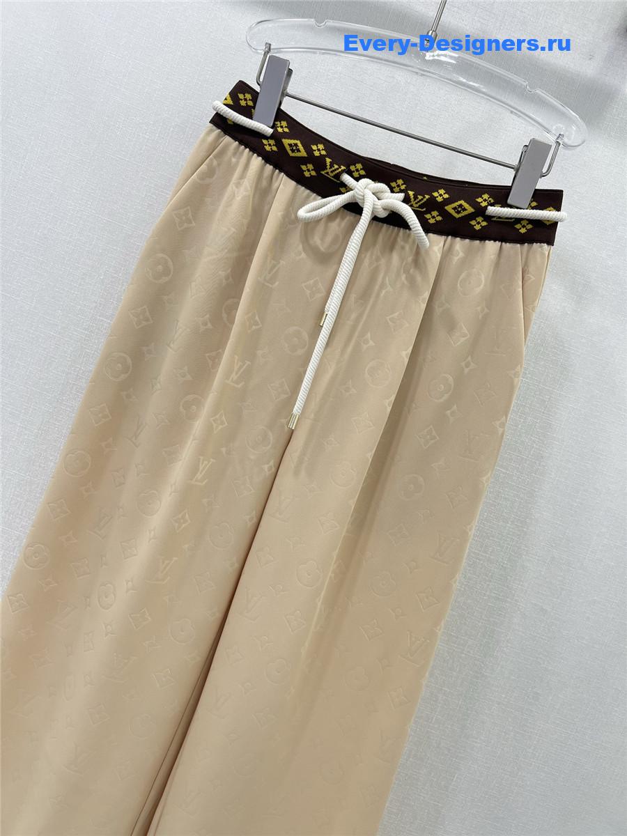 l0vis Vvtt0n beige monogram wide-leg trousers