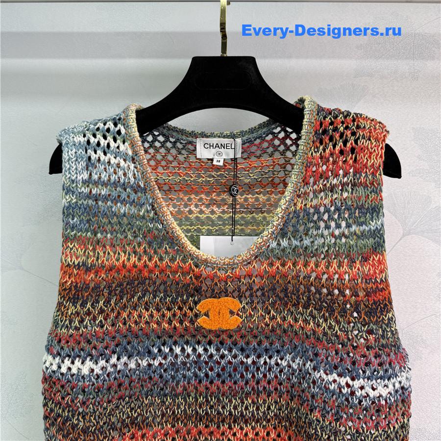 Ch**el colorful striped knit vest