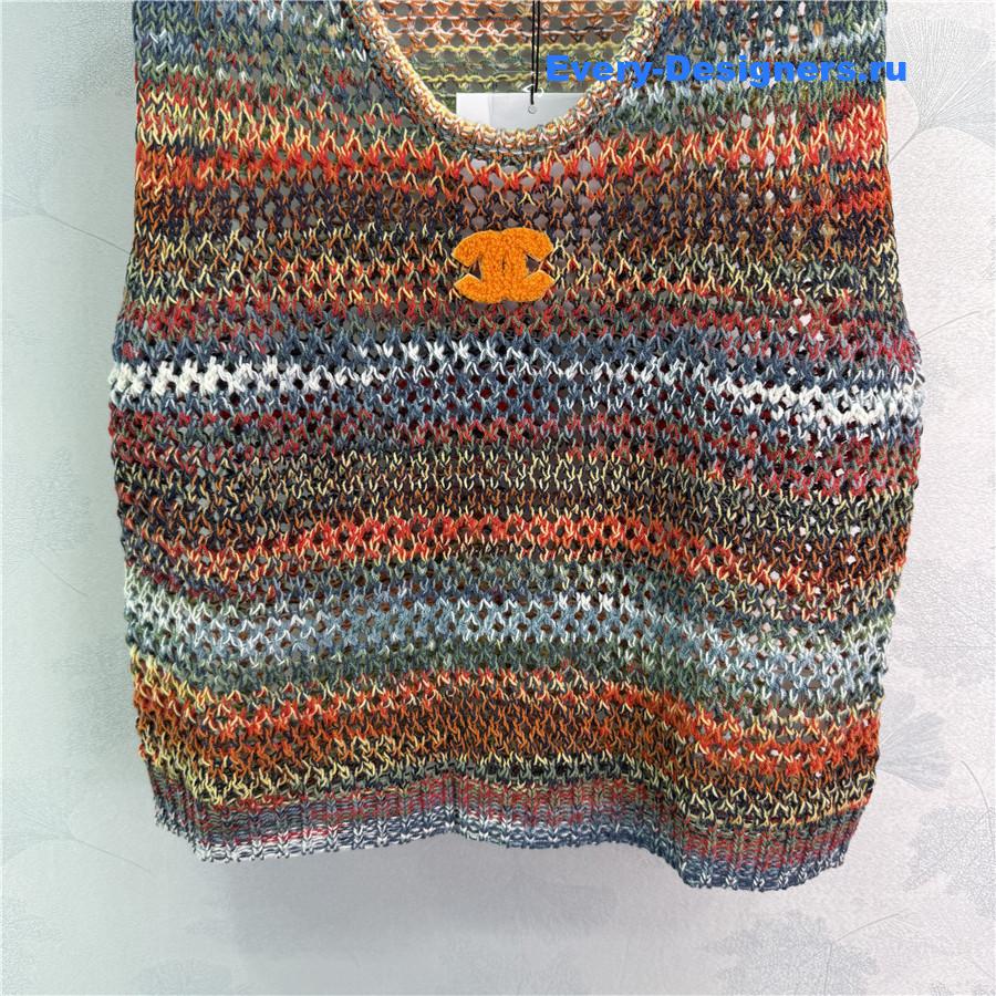 Ch**el colorful striped knit vest