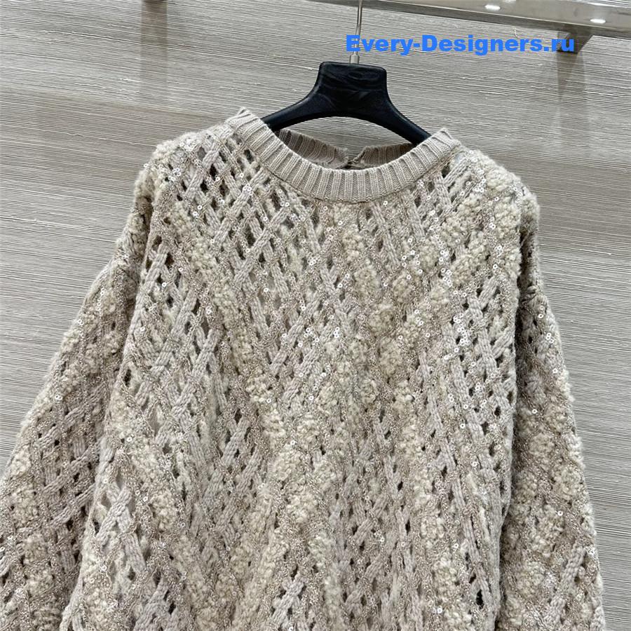 BC Gray Sequin Cashmere Dress