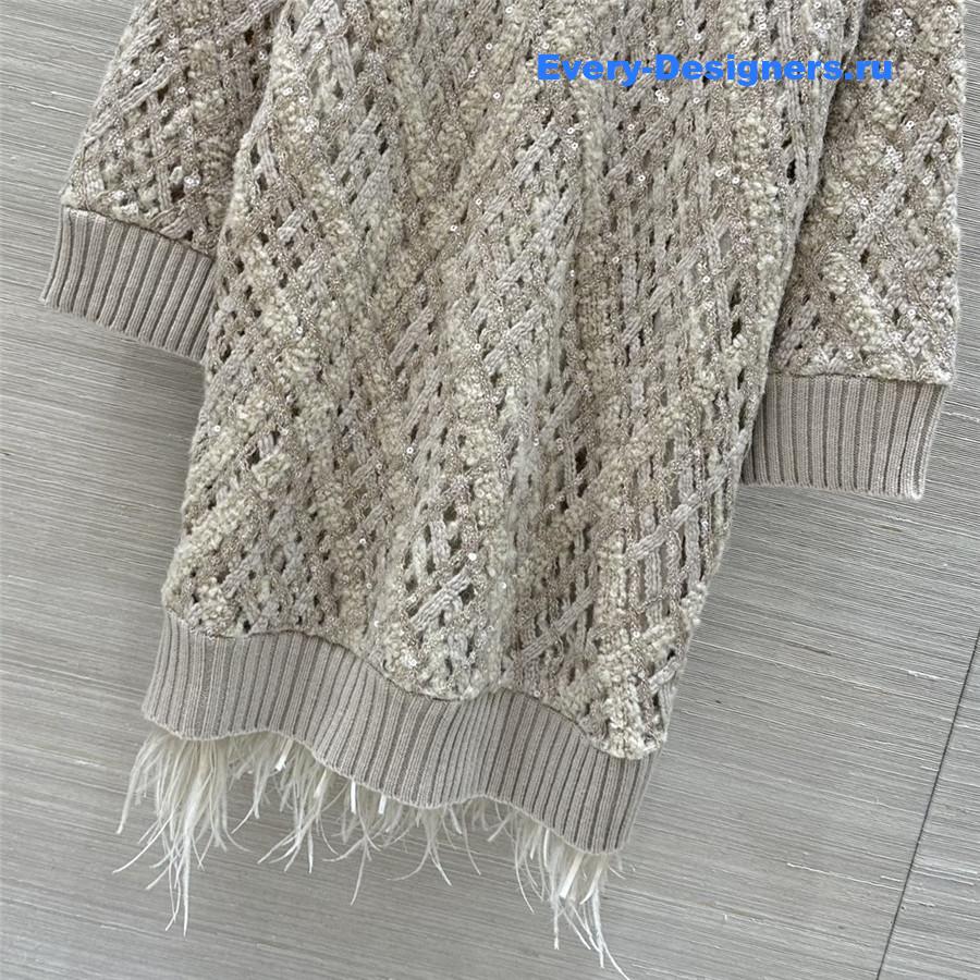 BC Gray Sequin Cashmere Dress