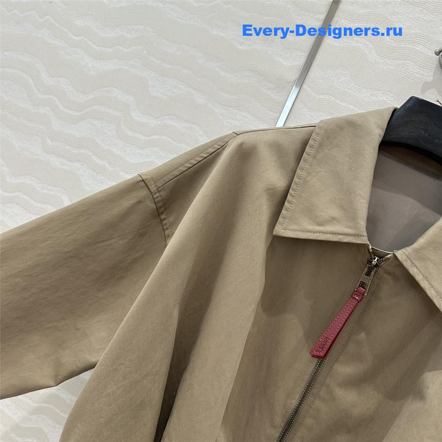 L0ew* brown cotton-silk twill blouson