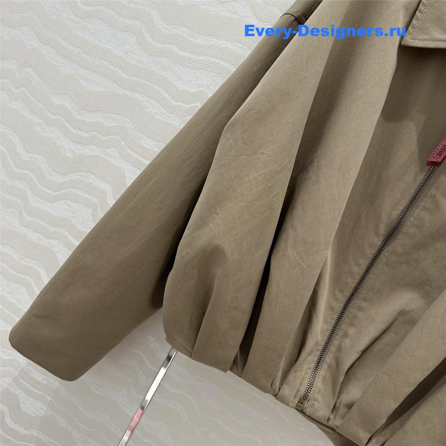 L0ew* brown cotton-silk twill blouson