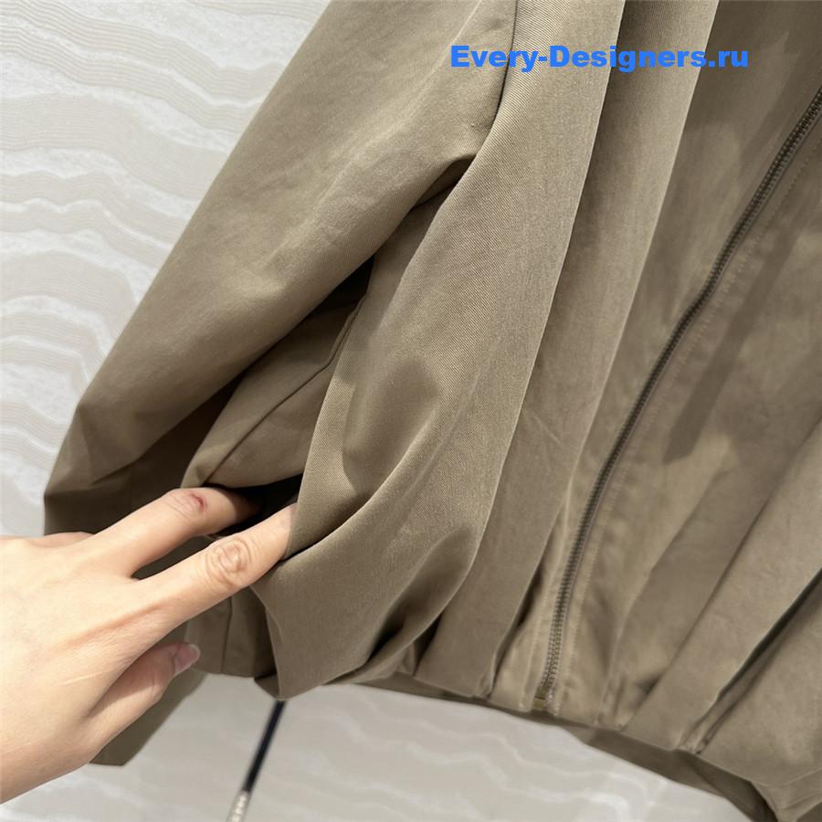 L0ew* brown cotton-silk twill blouson