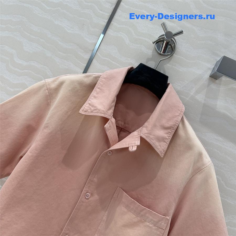 L0ew* x paula’s ibiza pink denim shirt