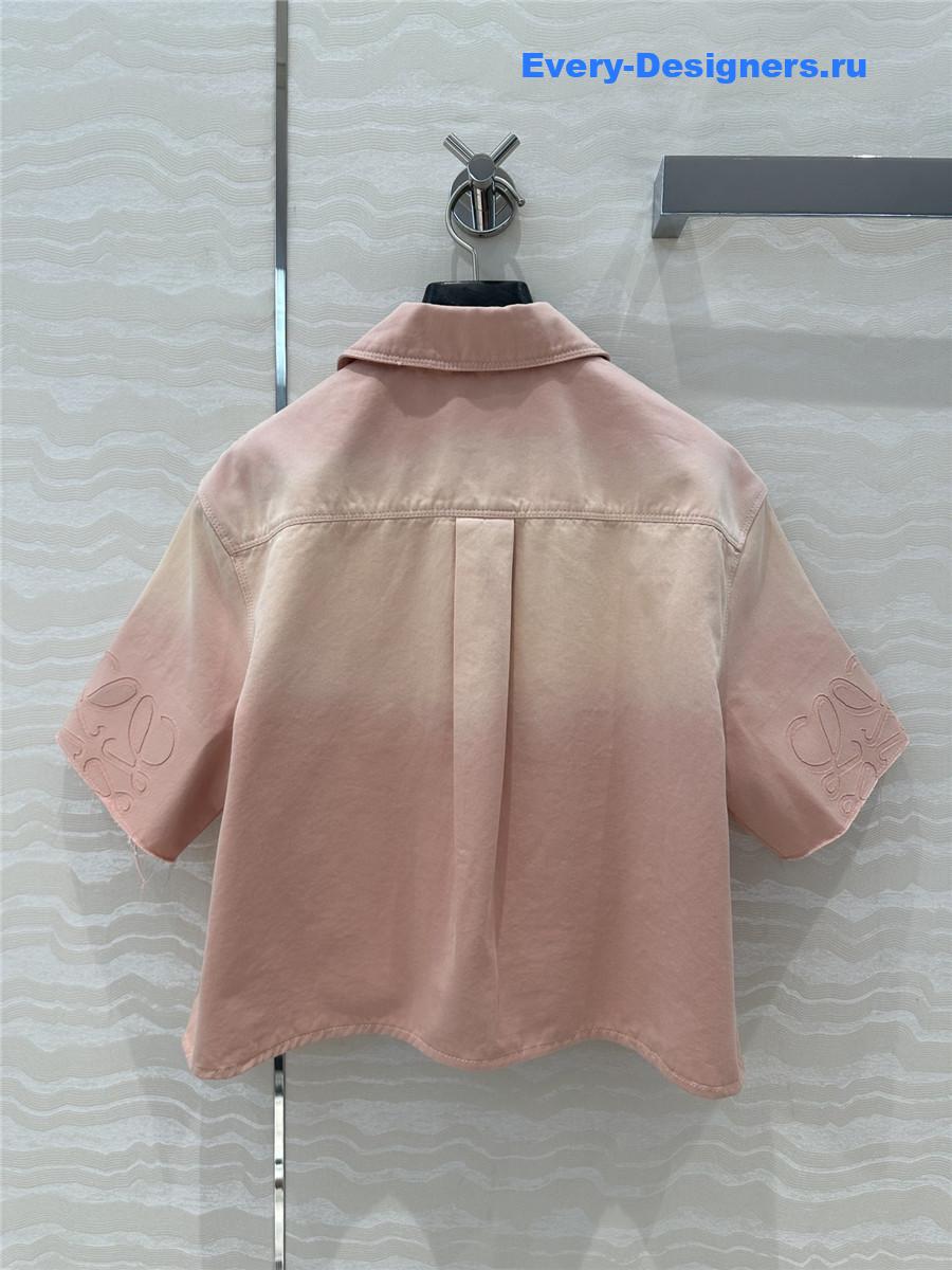 L0ew* x paula’s ibiza pink denim shirt