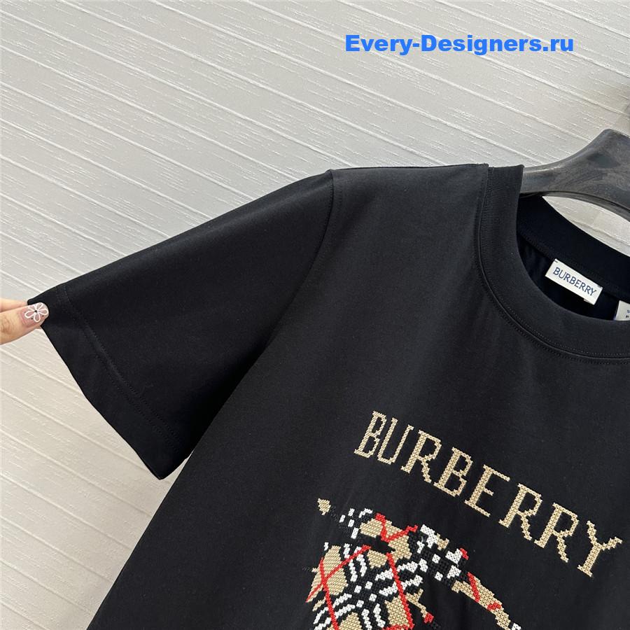 Bv*b*rry cross stitch t-shirt in black
