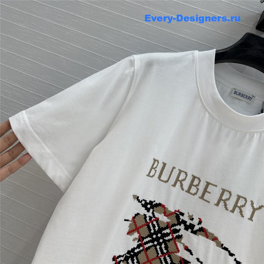 Bv*b*rry cross stitch ekd t-shirt in white