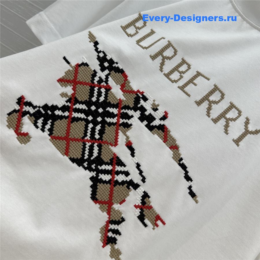 Bv*b*rry cross stitch ekd t-shirt in white