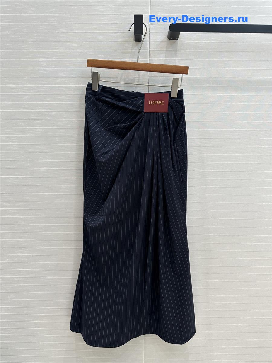 L0ew* draped leather skirt