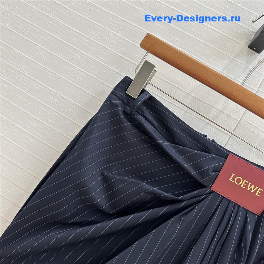 L0ew* draped leather skirt