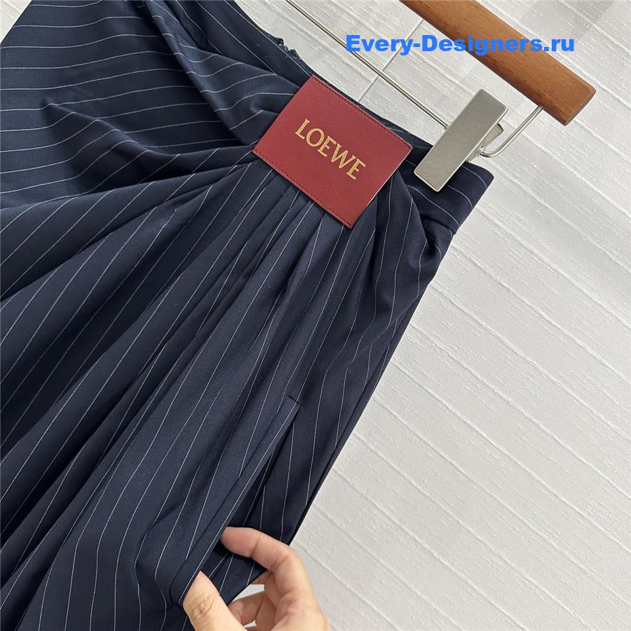 L0ew* draped leather skirt