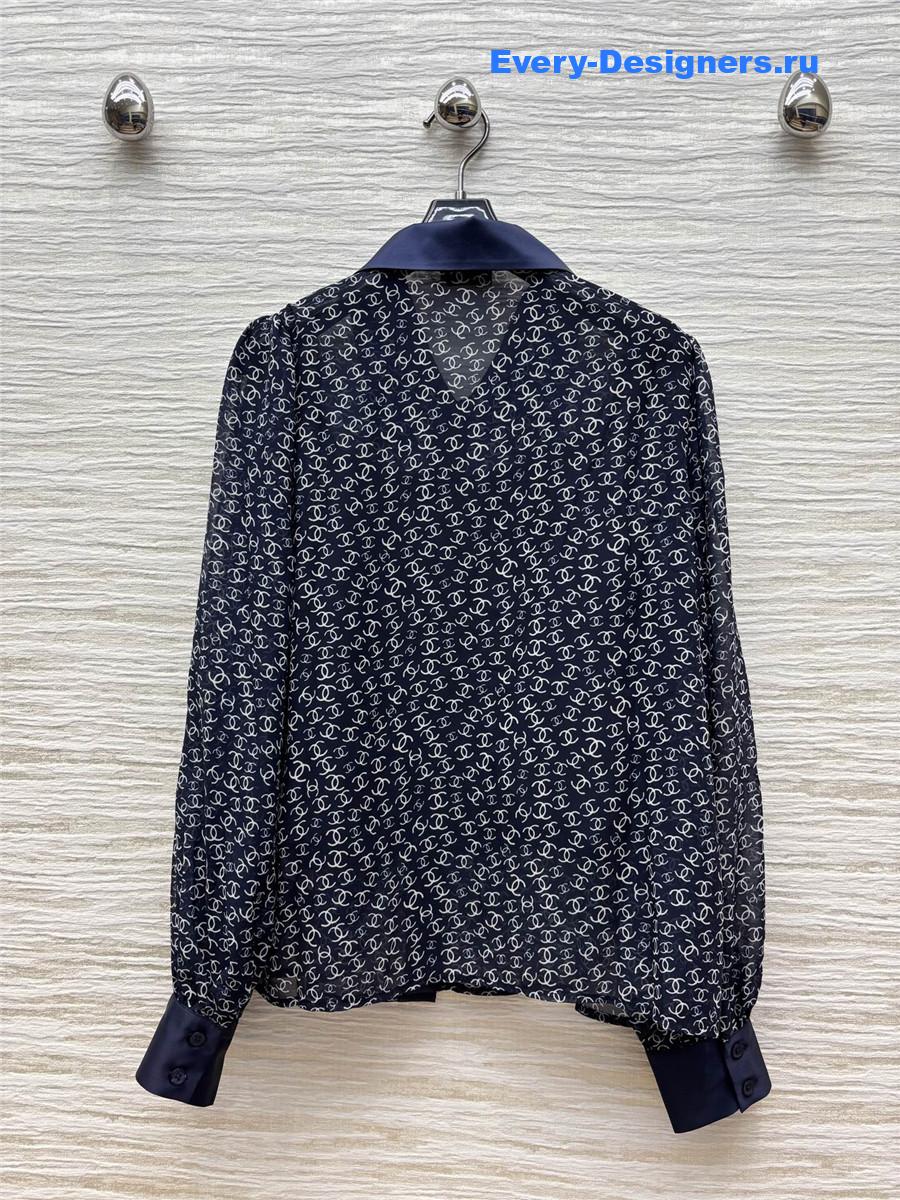 Ch**el logo print dark shirt