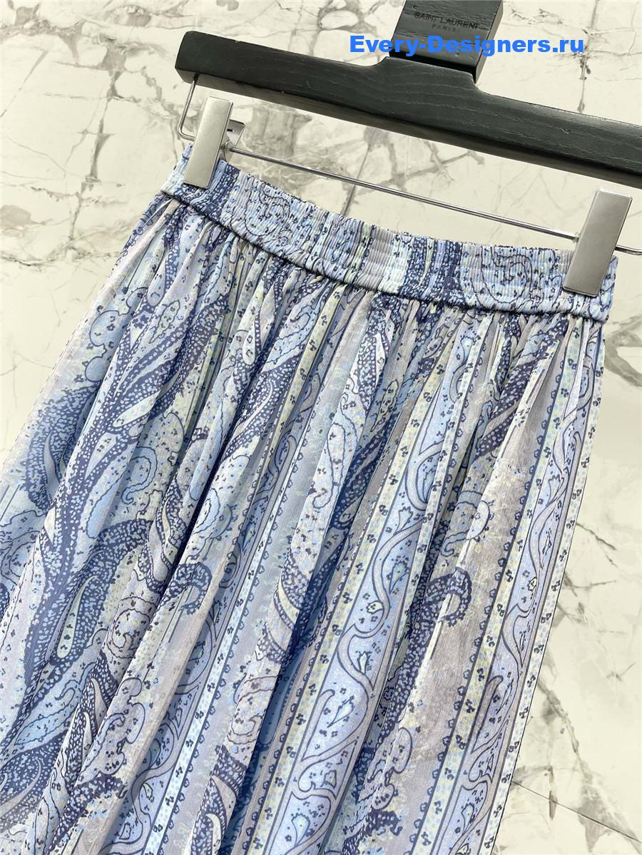 Sa1nt Lau*nt paisley silk skirt