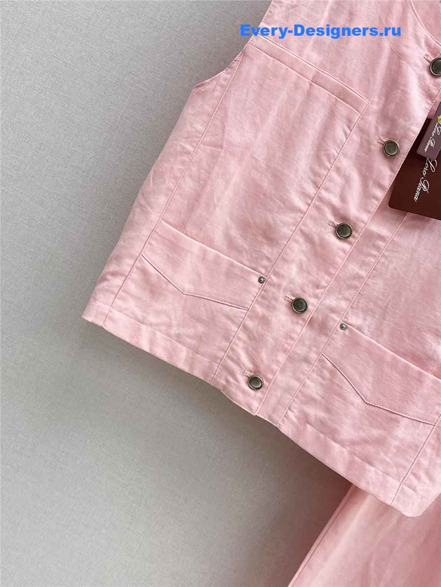 L0r0 P1ana pink vest trousers suit