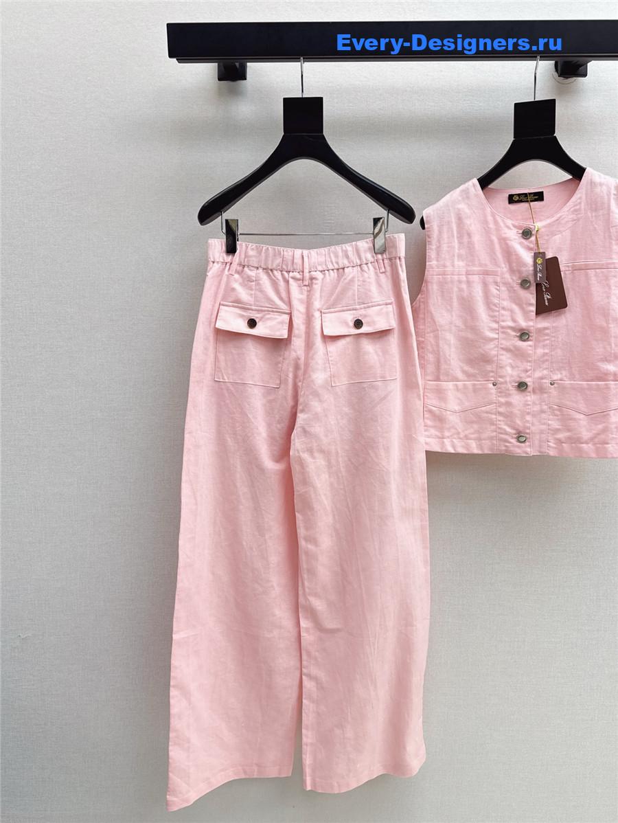 L0r0 P1ana pink vest trousers suit
