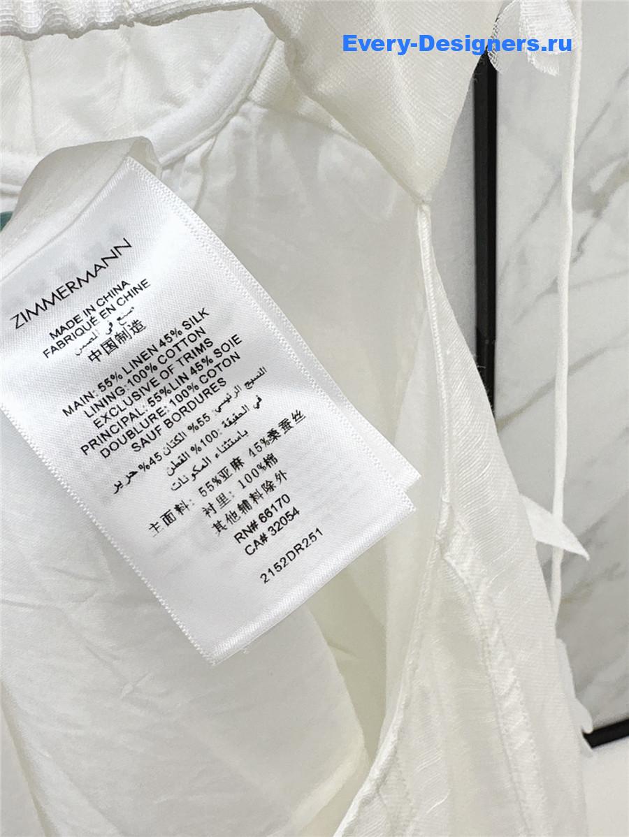 Zimm White Petal Midi Dress