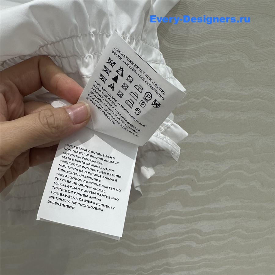 Miu Miu Cropped Cotton Shirt White