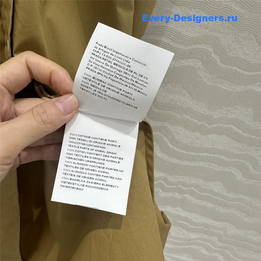 Miu Miu Silk Shirtdress In Brown