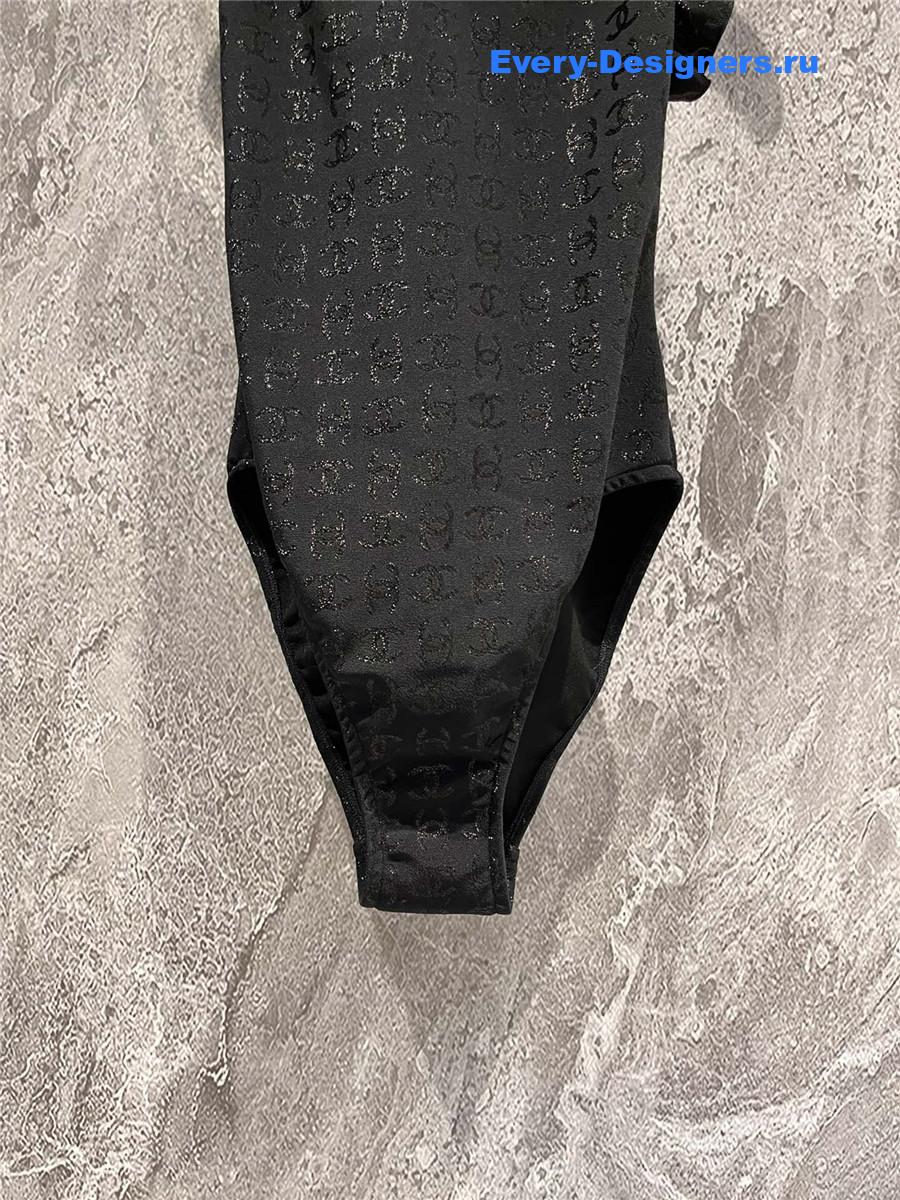 Ch**el black one-piece swimsuit