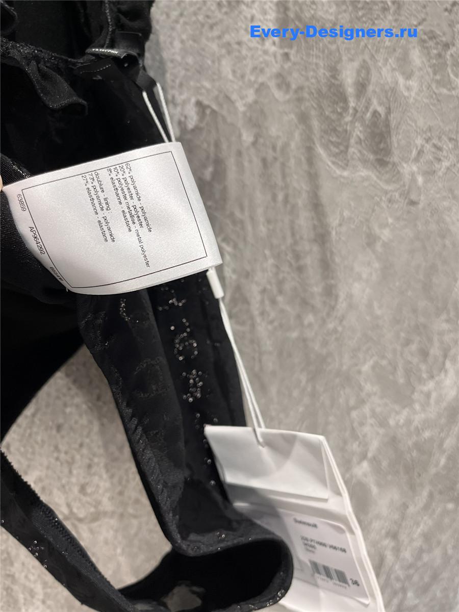 Ch**el black one-piece swimsuit