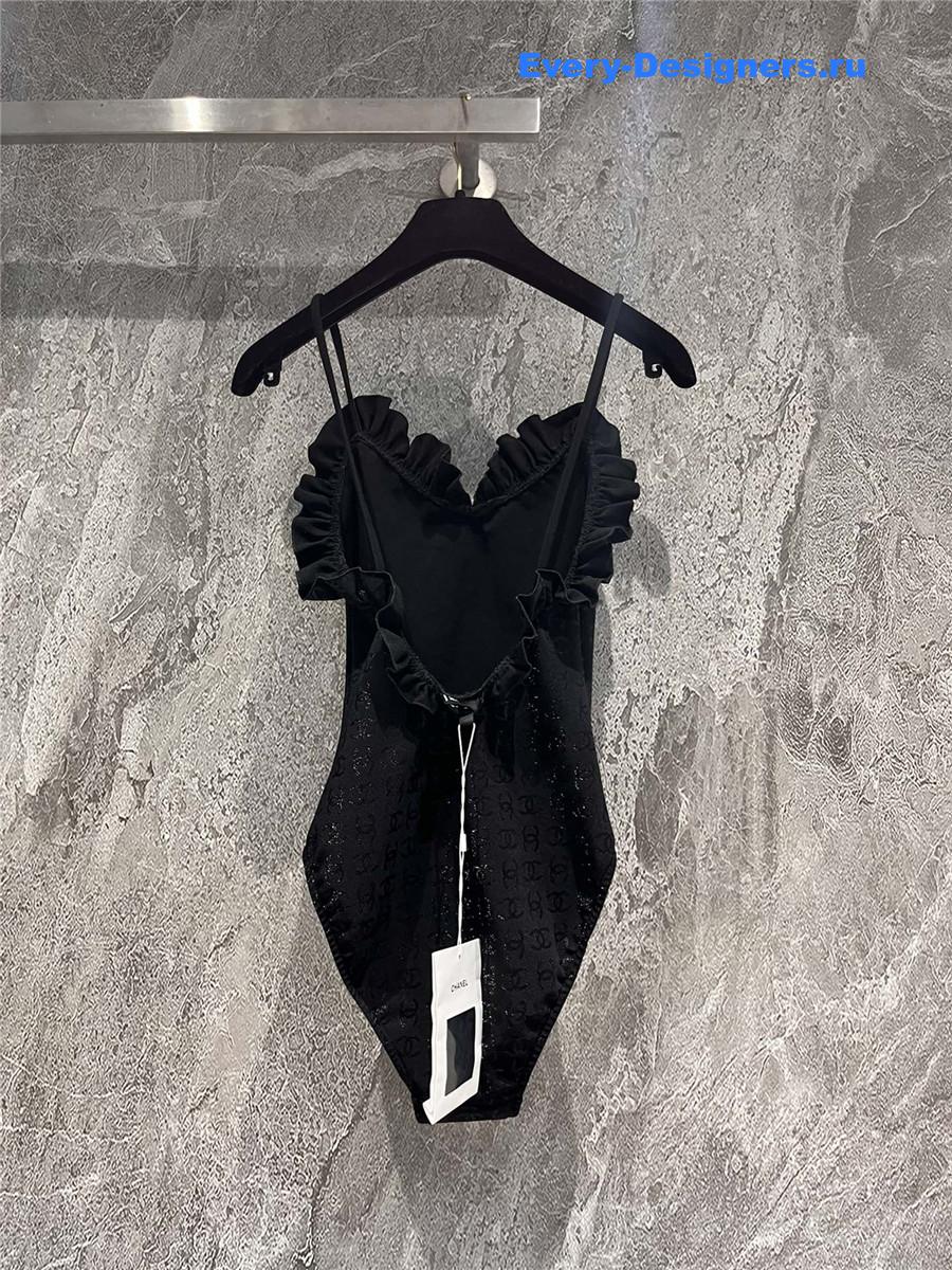 Ch**el black one-piece swimsuit