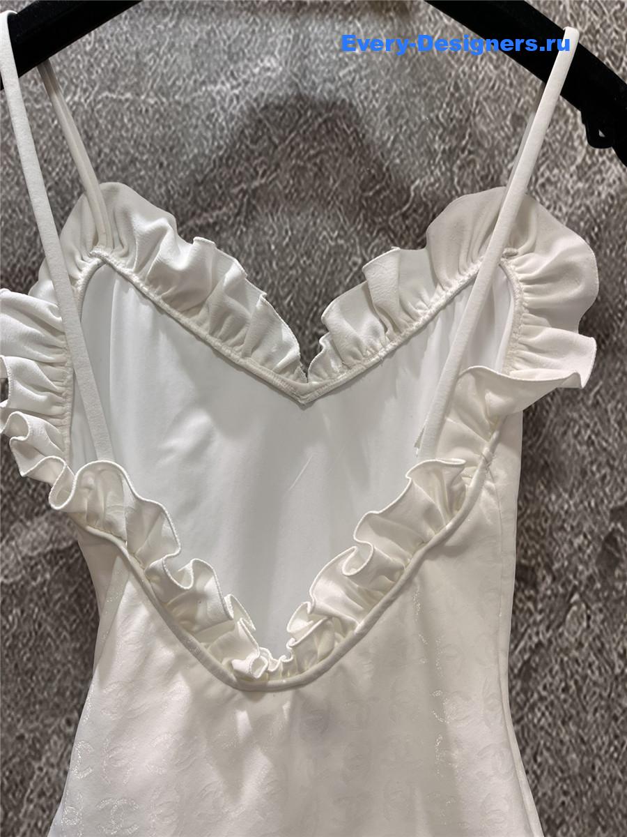 Ch**el white one-piece swimsuit