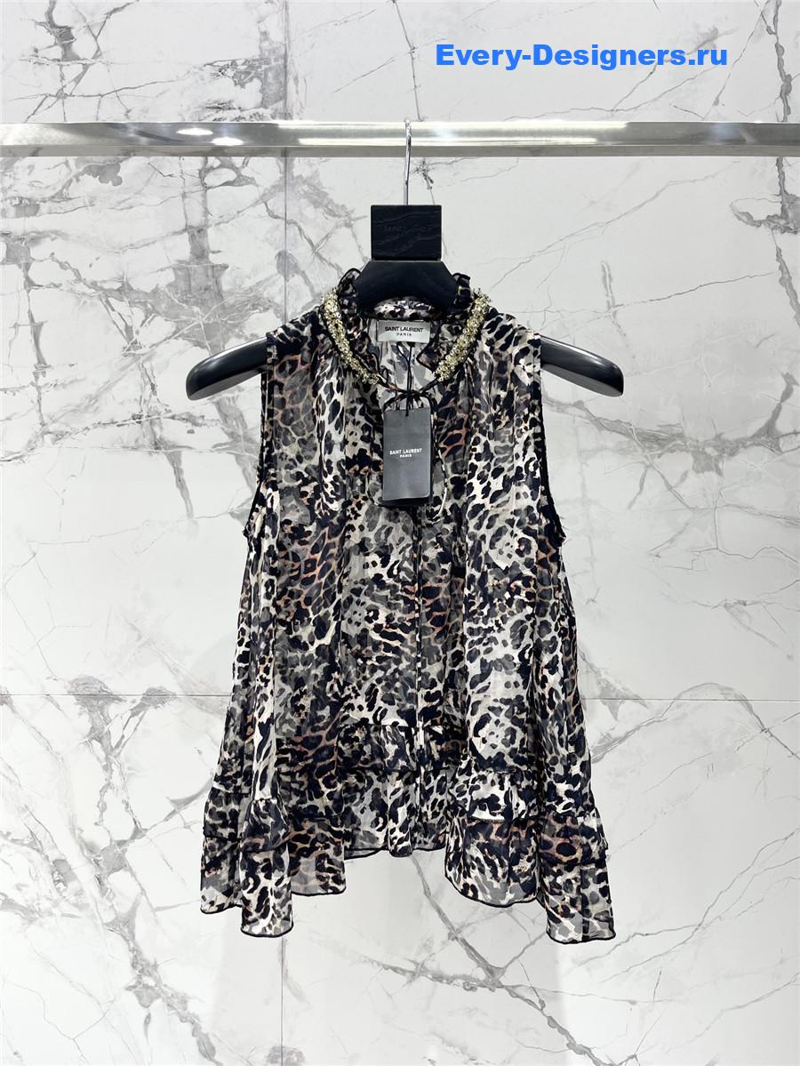 Sa1nt Lau*nt leopard vest