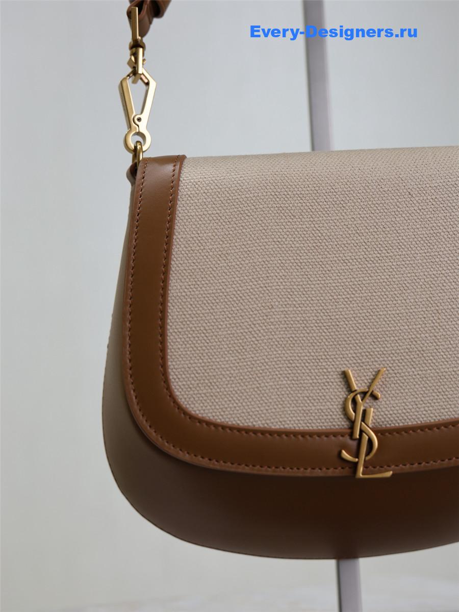 Sa1nt Lau*nt voltaireleather canvas shoulder bag