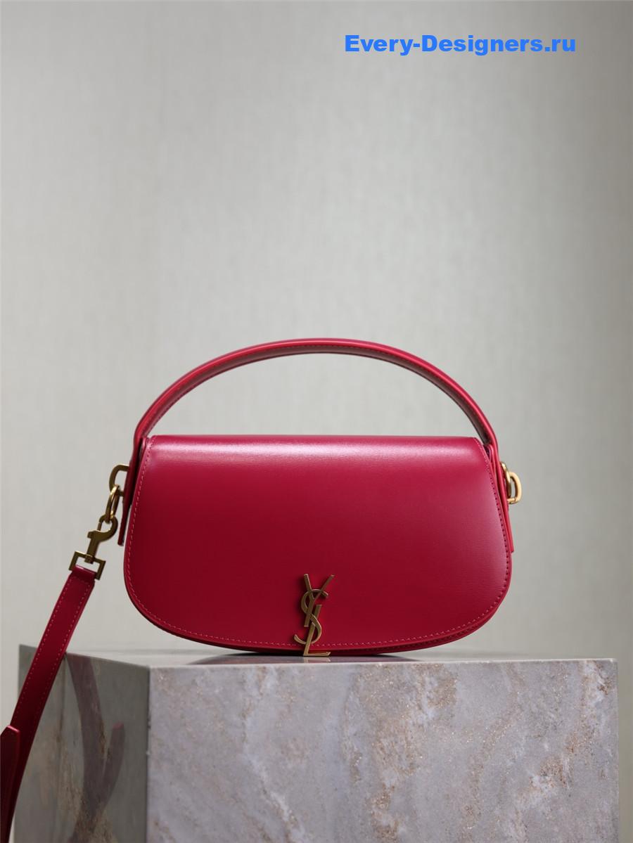 Sa1nt Lau*nt voltaire mini leather shoulder bag in fuchsia