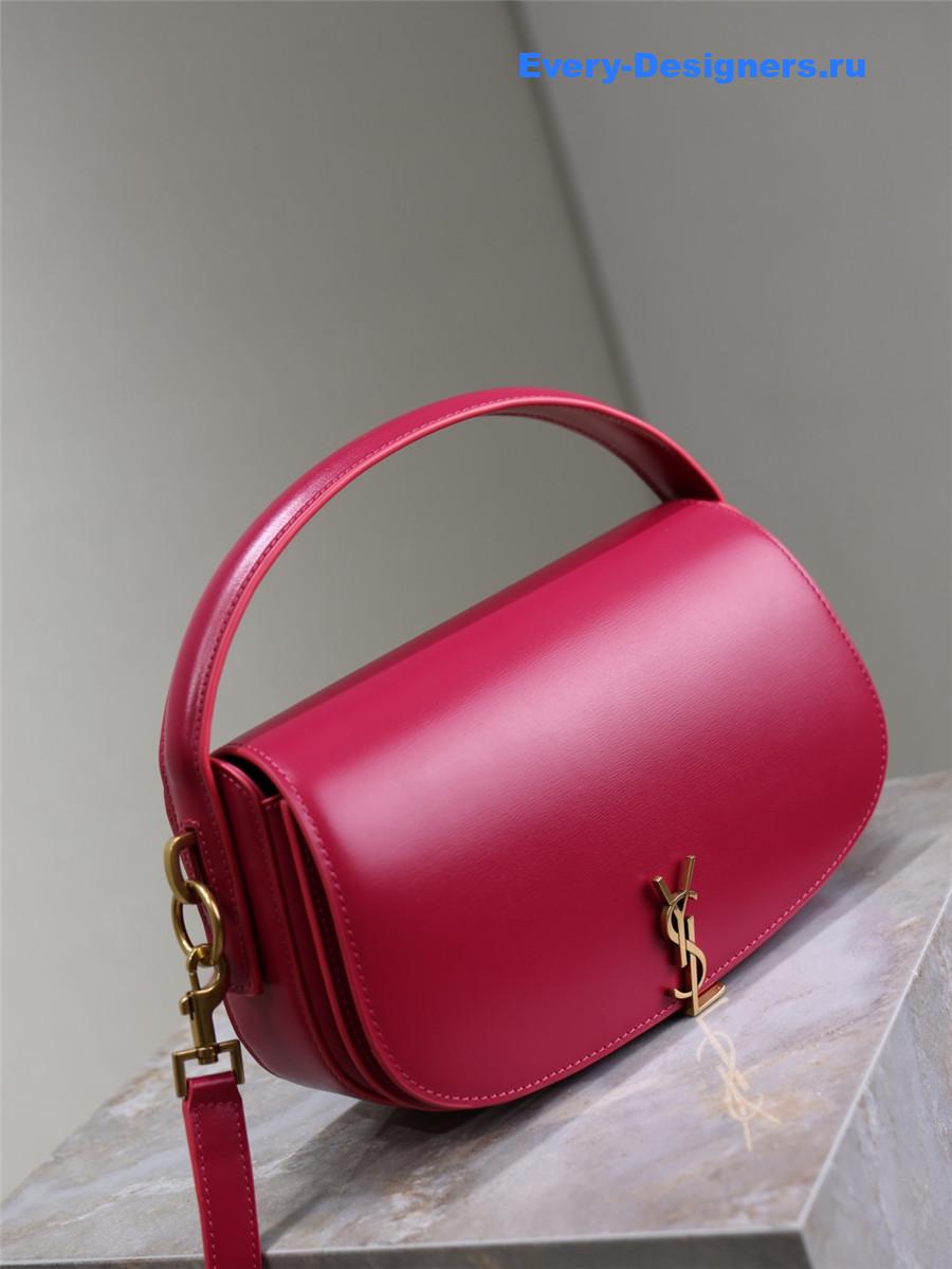 Sa1nt Lau*nt voltaire mini leather shoulder bag in fuchsia