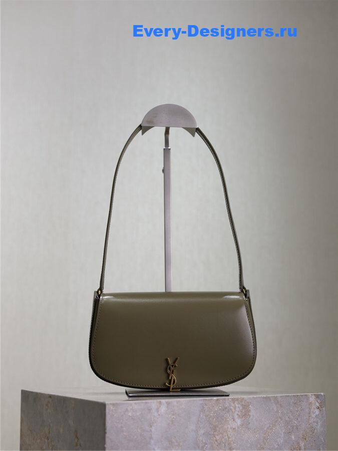 Sa1nt Lau*nt green voltaire mini leather shoulder bag