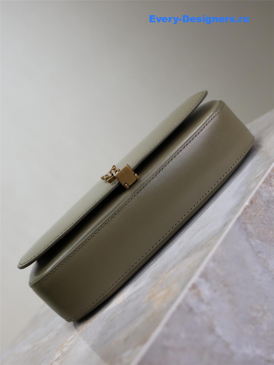 Sa1nt Lau*nt green voltaire mini leather shoulder bag