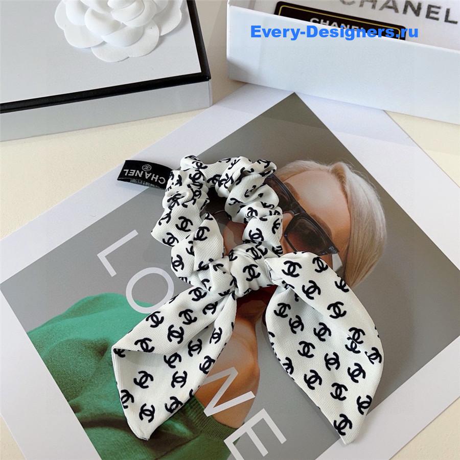 Ch**el logo ribbon hair tie