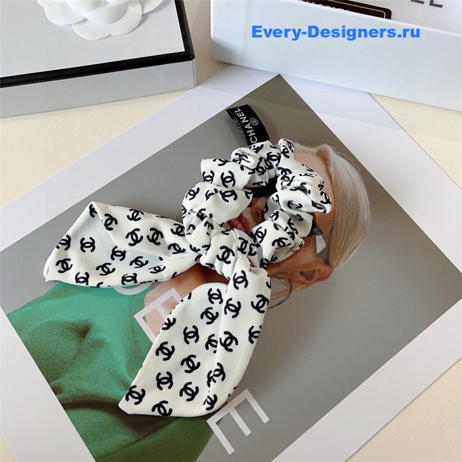 Ch**el logo ribbon hair tie